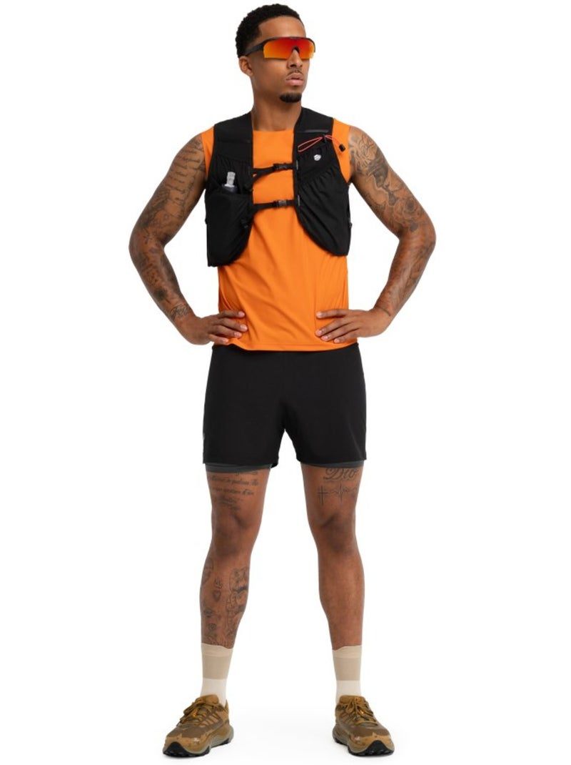 Calções de trail running 2 em 1 para homem Preto - Kiabi