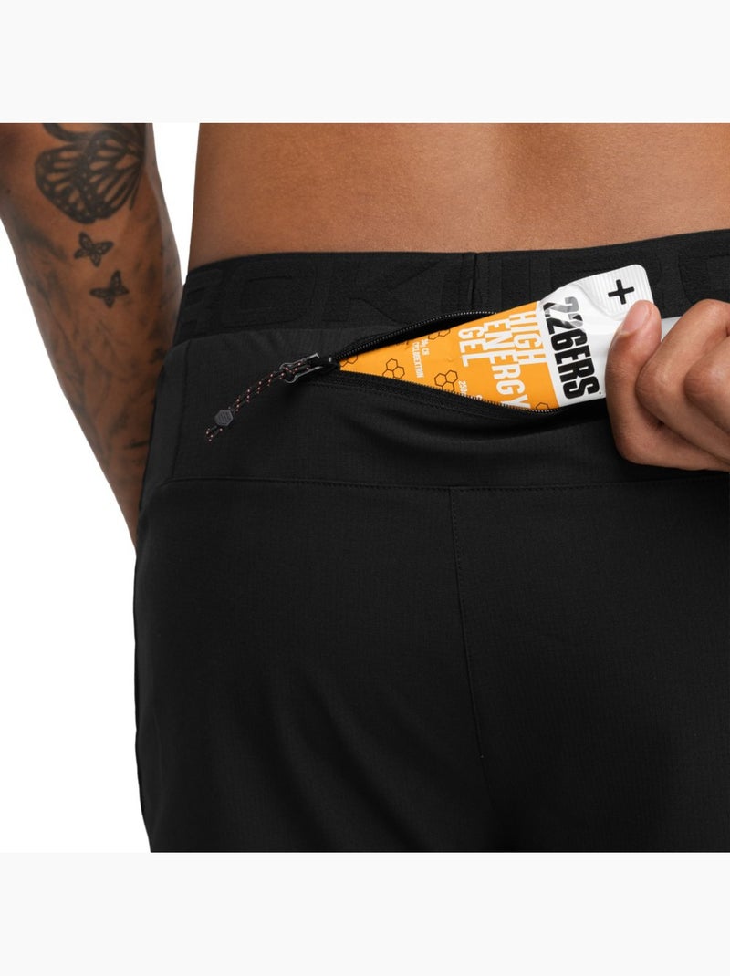 Calções de trail running 2 em 1 para homem Preto - Kiabi