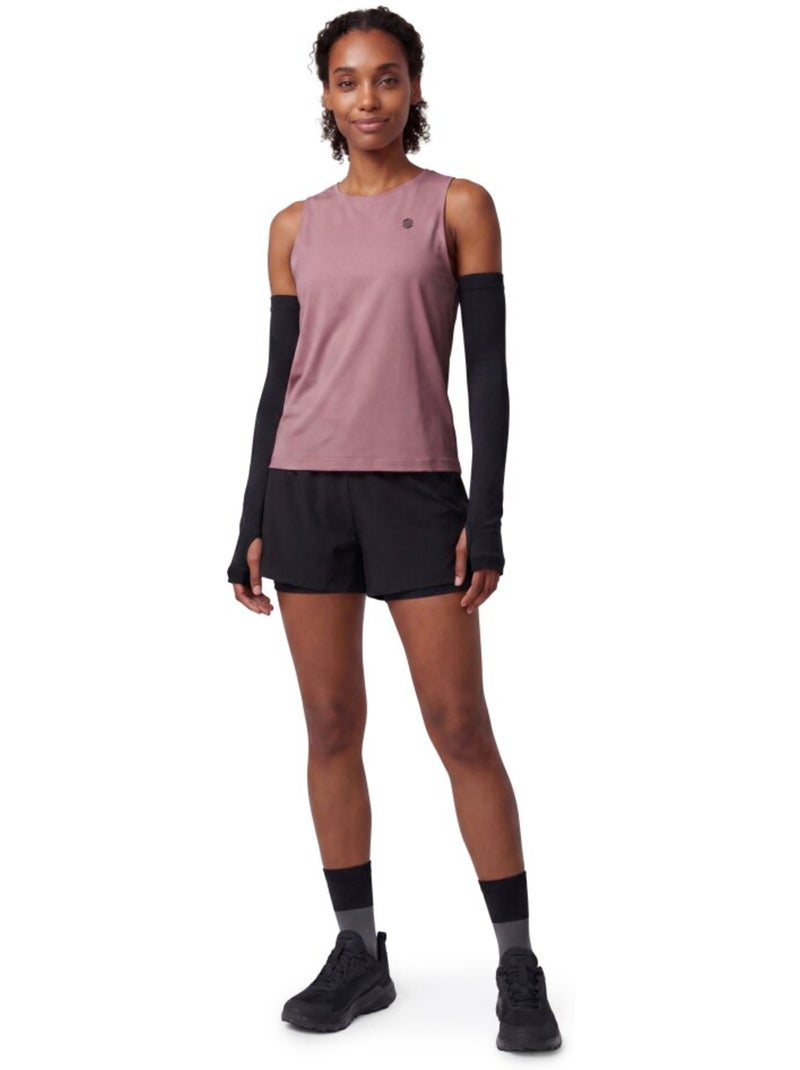 Calções de trail running 2 em 1 para mulher Preto - Kiabi
