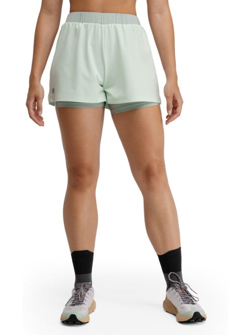 Calções de trail running 2 em 1 para mulher - Kiabi