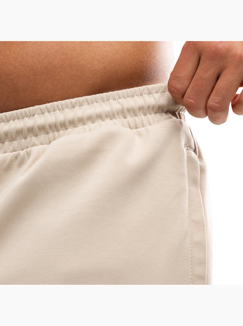 Calções de treino de algodão para homem Bege - Kiabi