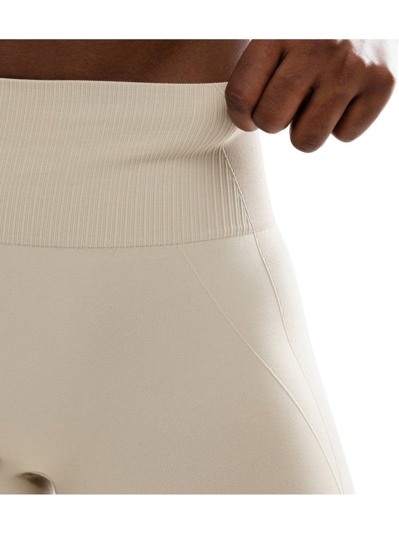 Calções de treino sem costuras para mulher Bege - Kiabi