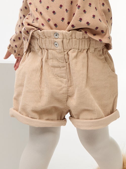 Calções de veludo - Kiabi