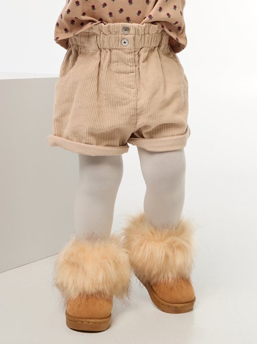 Calções de veludo - Kiabi