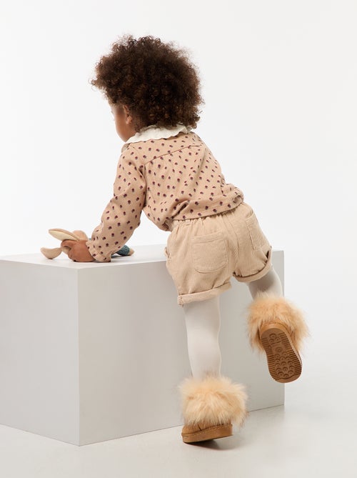 Calções de veludo - Kiabi