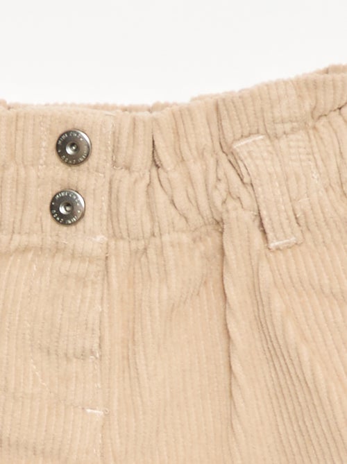 Calções de veludo - Kiabi