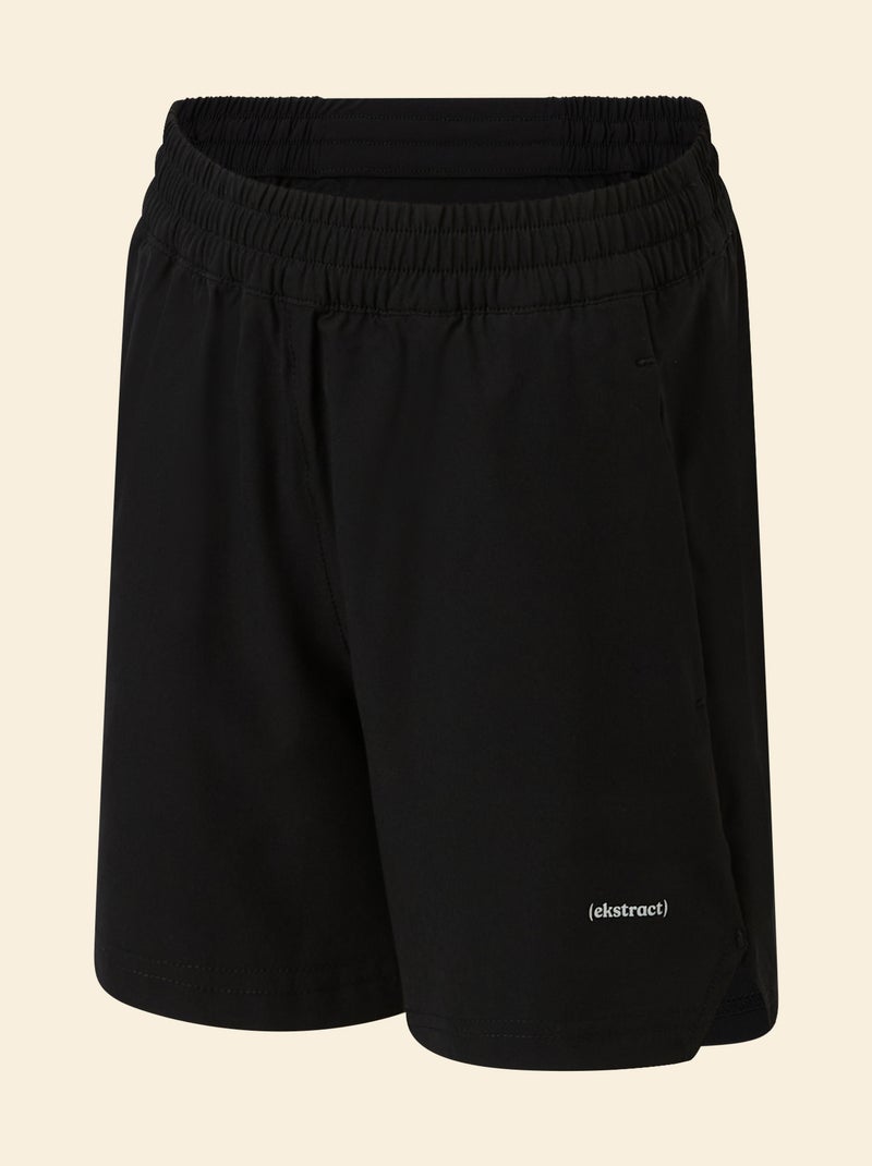 Calções desportivos com bolso traseiro com fecho - (ekstract) Preto - Kiabi