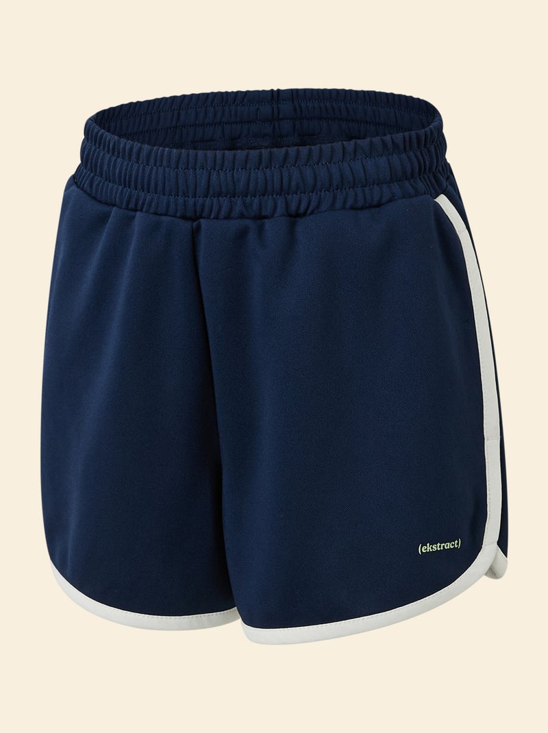 Calções desportivos com faixas contrastantes - (ekstract) Azul - Kiabi