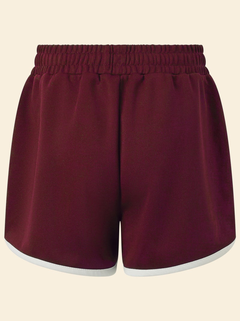 Calções desportivos com faixas contrastantes - (ekstract) Vermelho - Kiabi