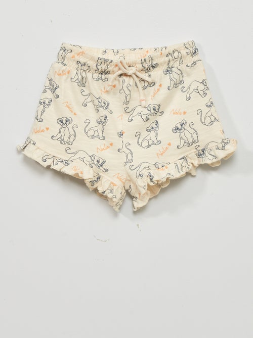 Calções 'Disney' com folhos - Kiabi