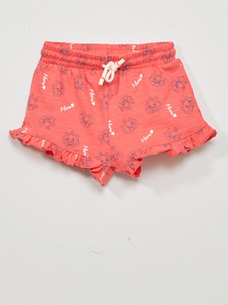 Calções 'Disney' com folhos ROSA - Kiabi