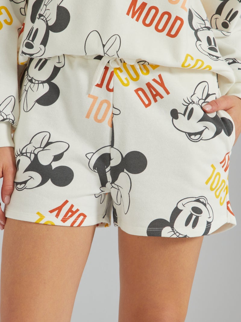 Calções 'Disney' em moletão BRANCO - Kiabi