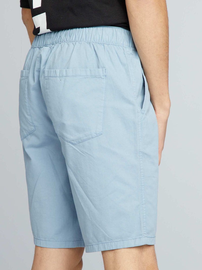 Calções elásticos de algodão AZUL - Kiabi