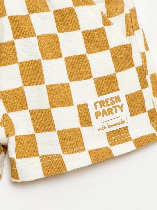 Calções em baby terry - Kiabi