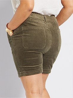 Calções em bombazina - Kiabi