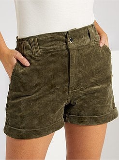 Calções em bombazina - Kiabi