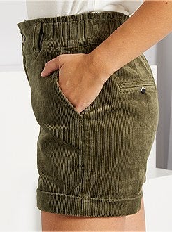 Calções em bombazina - Kiabi