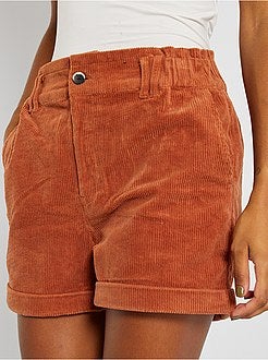 Calções em bombazina - Kiabi