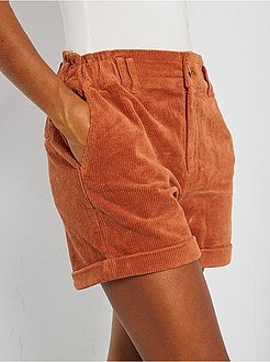 Calções em bombazina - Kiabi