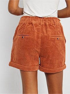 Calções em bombazina - Kiabi