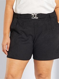 Calções em camurça sintética - Kiabi