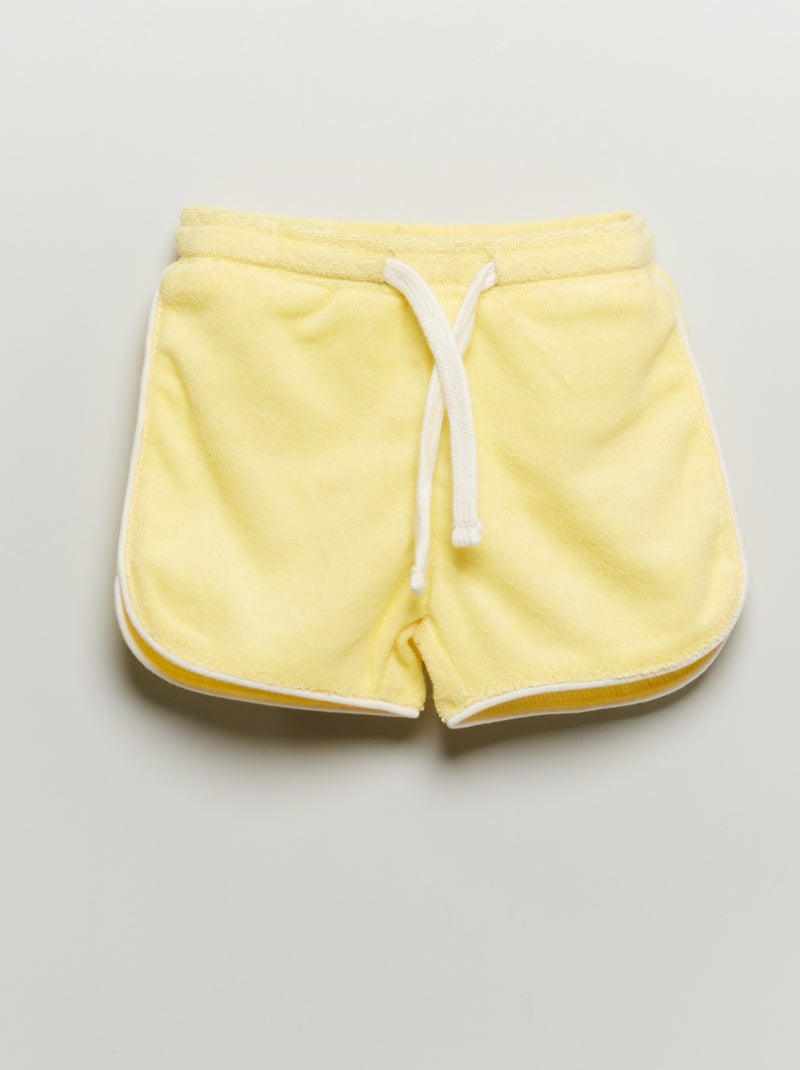 Calções em felpa AMARELO - Kiabi