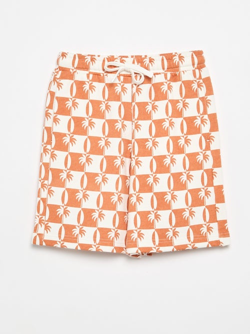 Calções em felpa francesa estampados - Kiabi
