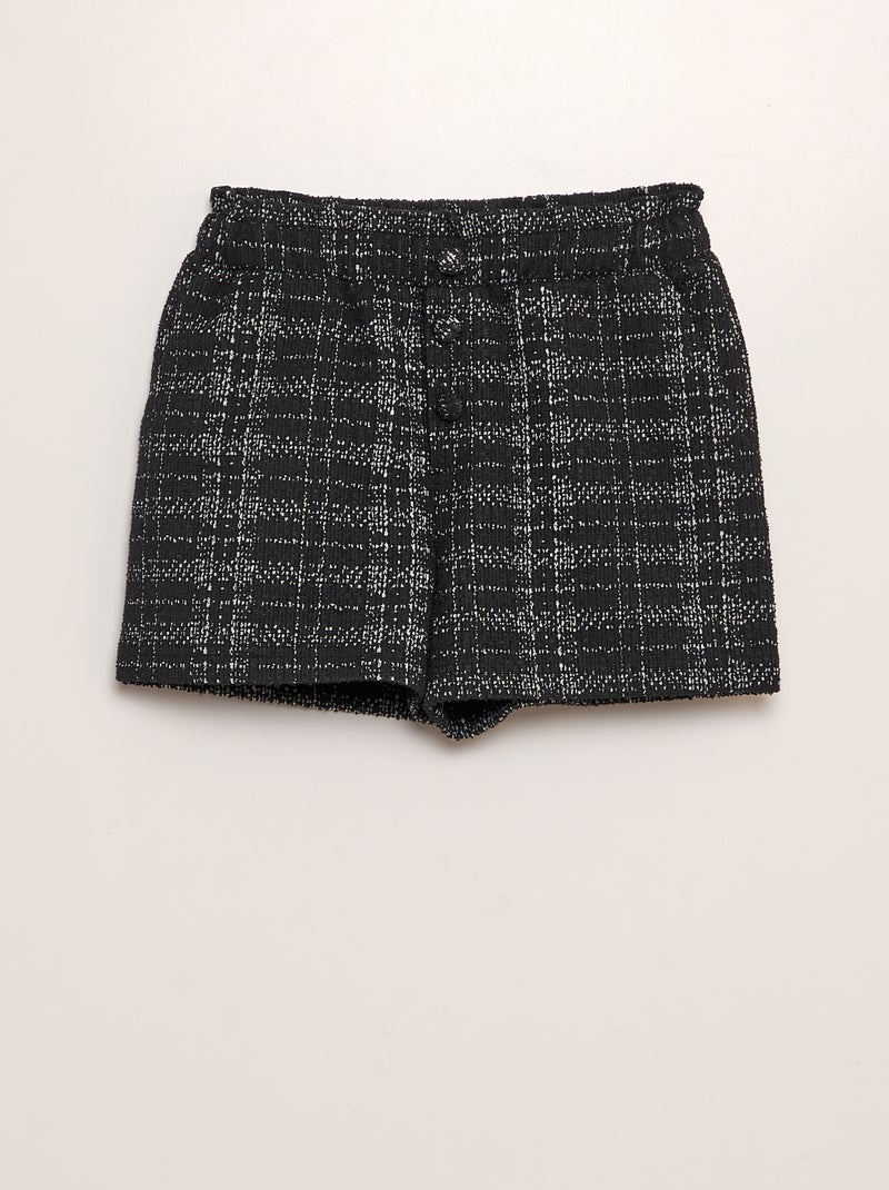 Calções em jacquard PRETO - Kiabi