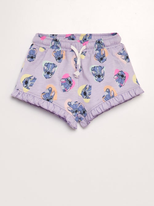 Calções em jersey 'Disney' com base com folhos - Kiabi