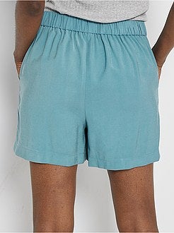 Calções em lyocell - Kiabi