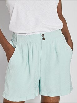 Calções em lyocell - Kiabi