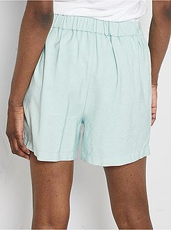 Calções em lyocell - Kiabi