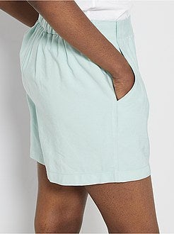 Calções em lyocell - Kiabi