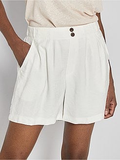 Calções em lyocell - Kiabi