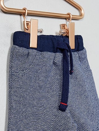 Calções em malha às riscas - Kiabi