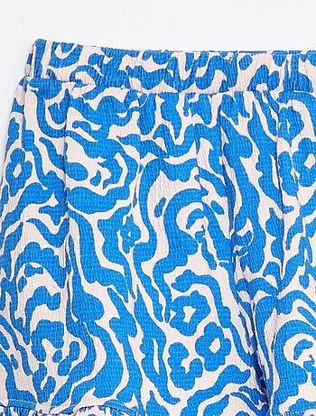 Short em malha franzida