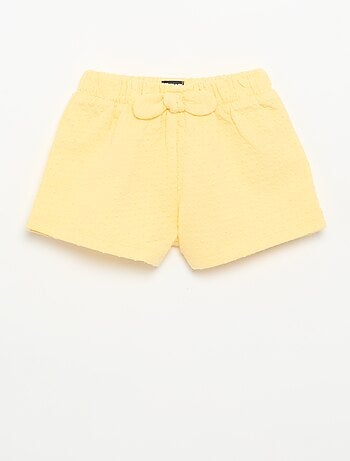 Calções em malha jacquard com laço