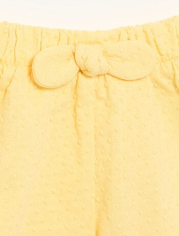 Calções em malha jacquard com laço