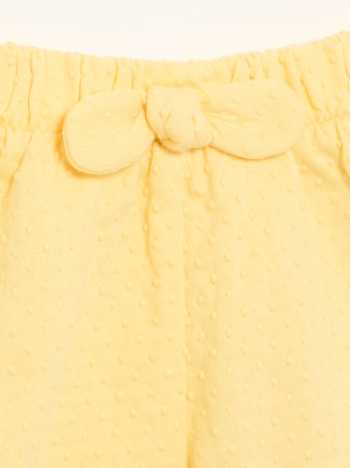 Calções em malha jacquard com laço - Kiabi