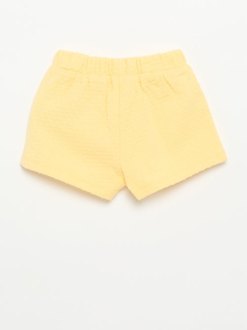 Calções em malha jacquard com laço - Kiabi