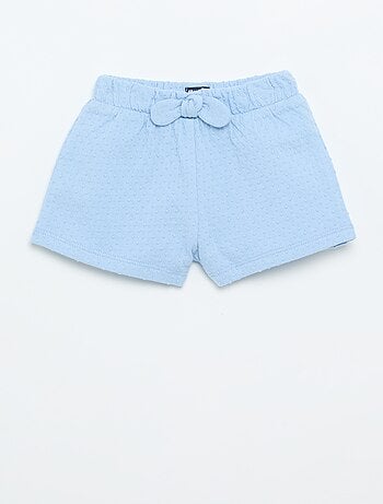 Calções em malha jacquard com laço
