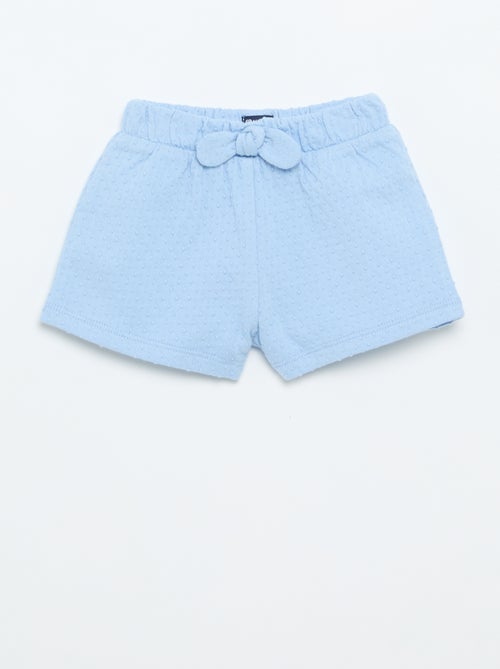 Calções em malha jacquard com laço - Kiabi