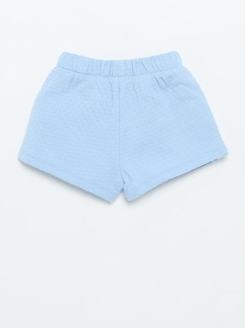 Calções em malha jacquard com laço - Kiabi