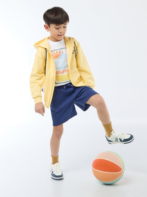 Calções em malha waffle - Kiabi