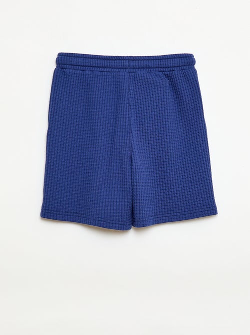 Calções em malha waffle - Kiabi