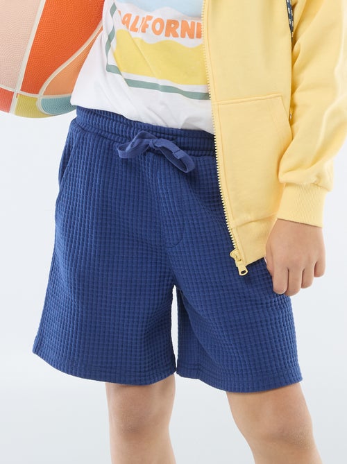 Calções em malha waffle - Kiabi