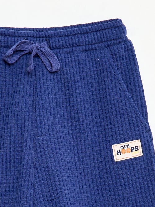 Calções em malha waffle - Kiabi