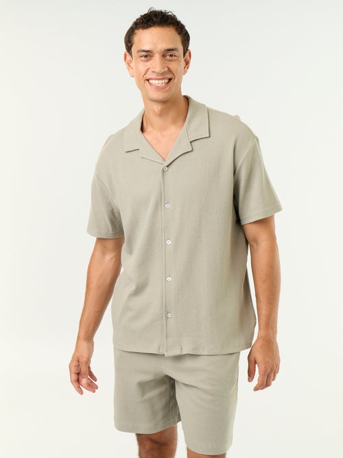 Calções em malha waffle - Kiabi Calções em malha waffle - Kiabi