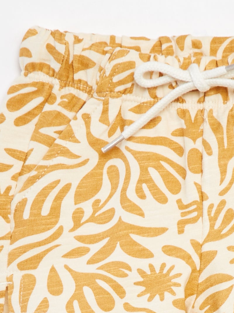 Calções em moletão - Grafik Edition Amarelo - Kiabi