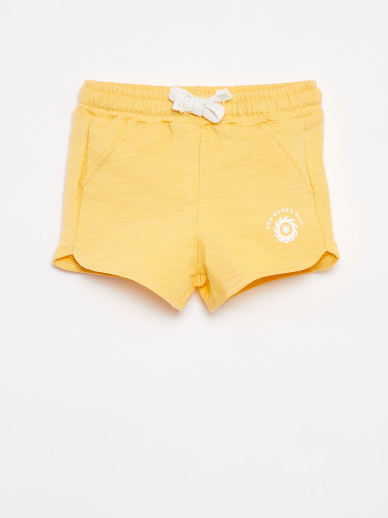 Calções em moletão - Grafik Edition Amarelo - Kiabi